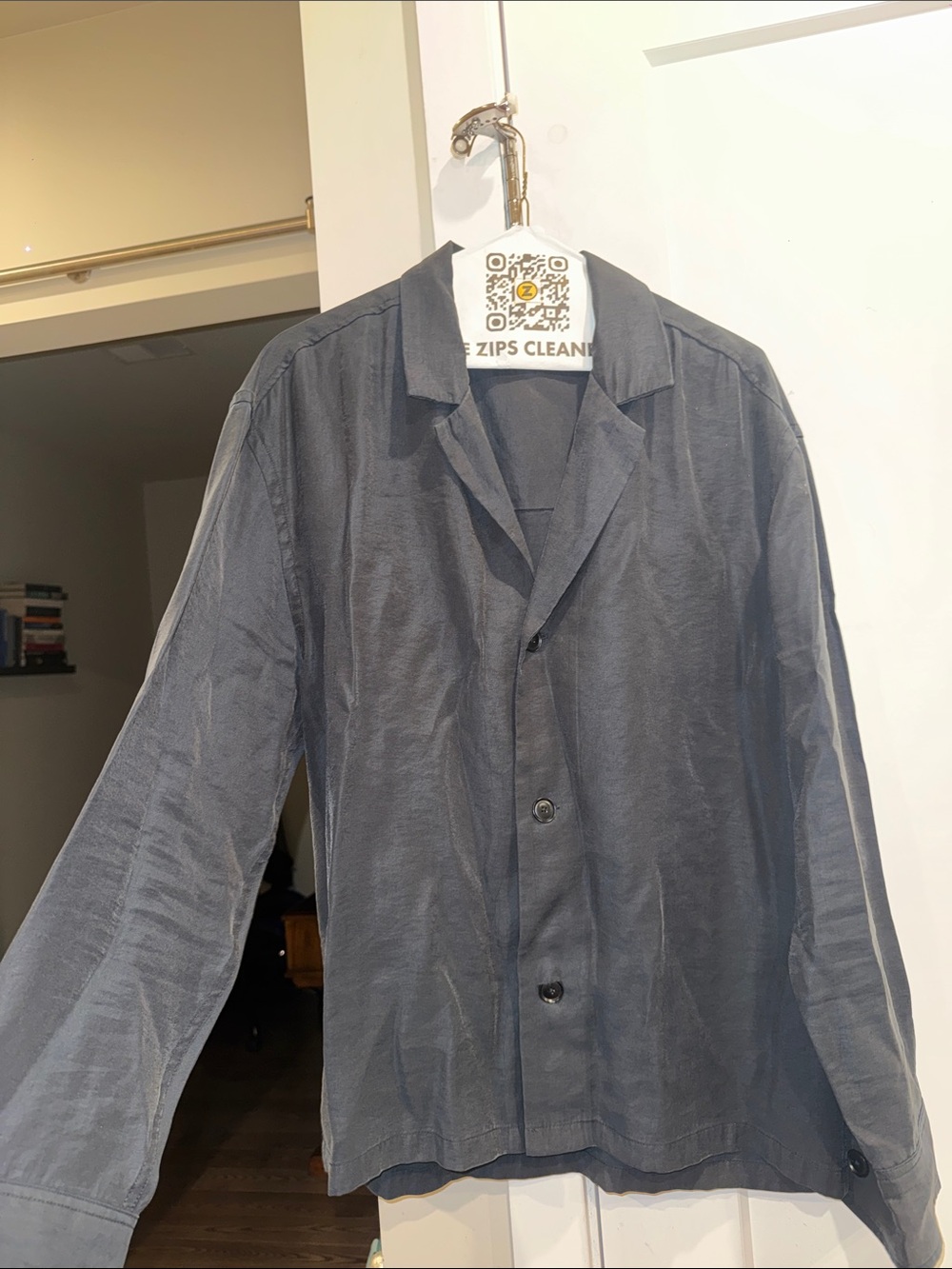 Zara Men's Lightweight Shirt Jacket in Charcoal